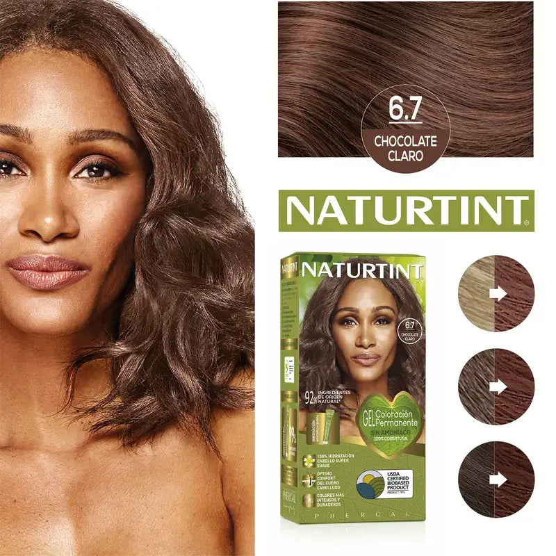Naturtint Coloration permanente Coloration permanente sans ammoniaque Colorant 6.7 - Chocolat clair