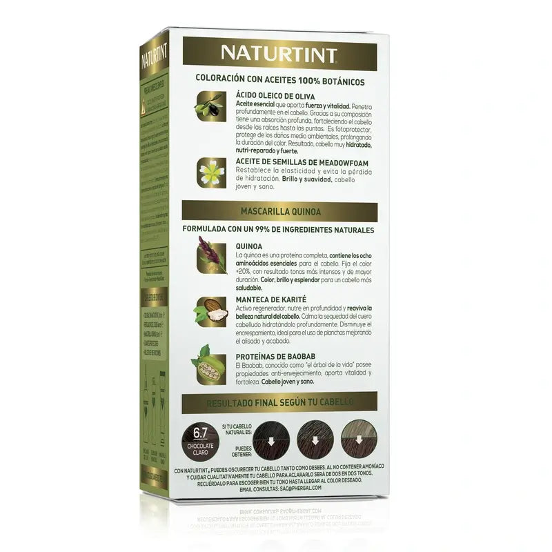 Naturtint Coloration permanente Coloration permanente sans ammoniaque Colorant 6.7 - Chocolat clair