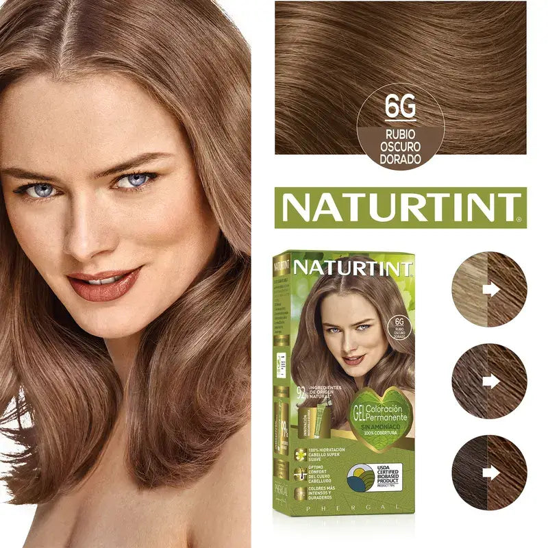 Naturtint Coloration permanente Coloration permanente sans ammoniaque 6G - Blond foncé doré