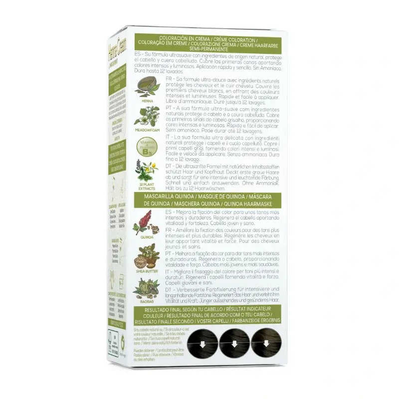 Naturtint Henna Cream Semi-Permanent Natural Colouring Ammonia Free Hair Color 1.0 Black