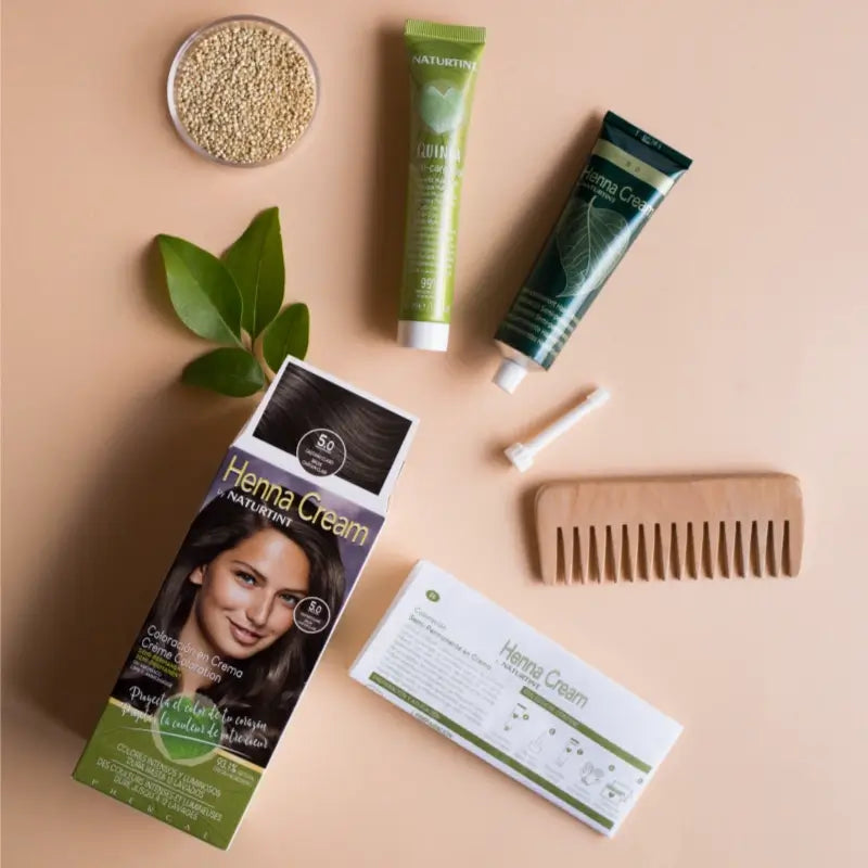 Naturtint Henna Cream Semi-Permanent Natural Hair Colouring Ammonia Free 5.0 Light Brown