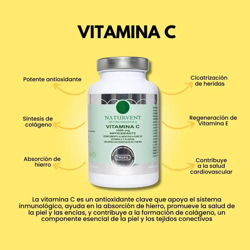 Naturvent Vitamines Vitamine C, 120 gélules