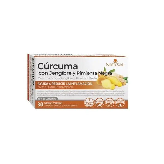 Natysal Curcuma Avec Gingembre Et Poivre Noir 30Cap.