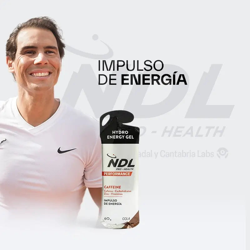 NDL Pro-Health Caffeinated Energy Gel Cola Flavour, Pack 12x60 grammes
