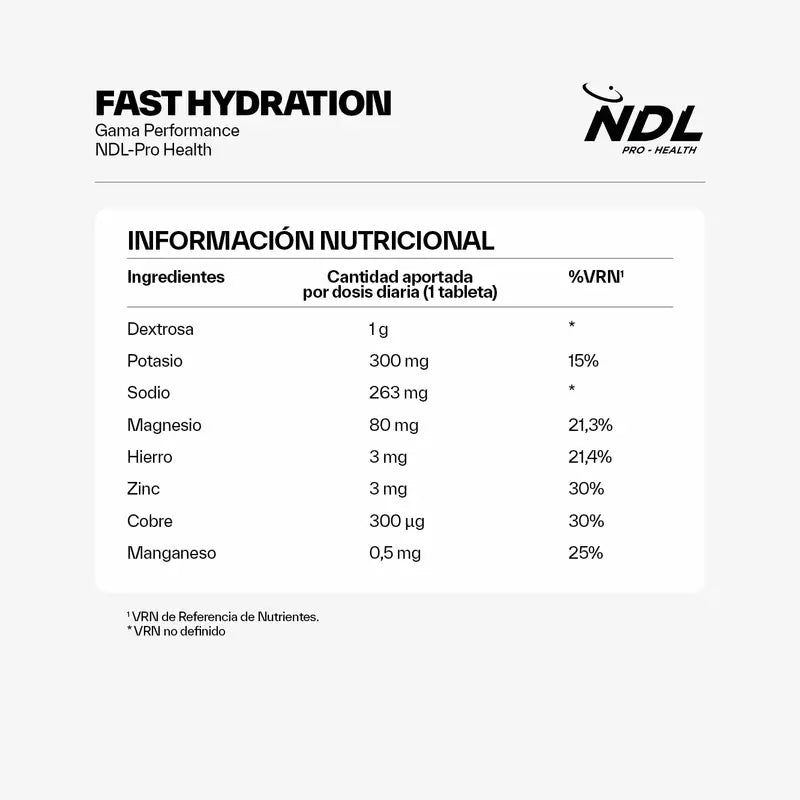 NDL Pro-Health Rapid Hydration Comprimés effervescents à l'orange, paquet de 2, 40 comprimés