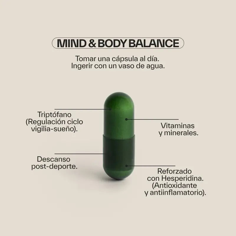 NDL Pro-Health Mind & Body Balance, Tryptophane avec Magnésium et Vitamine B6, 30 Capsules