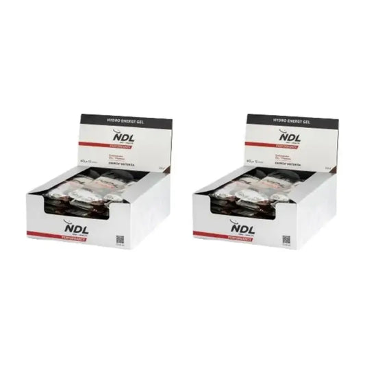 Ndl Pro-Health Gel Energétique Sans Caféine Goût Cola, Paquet De 12X60 Gr, 2 Unités