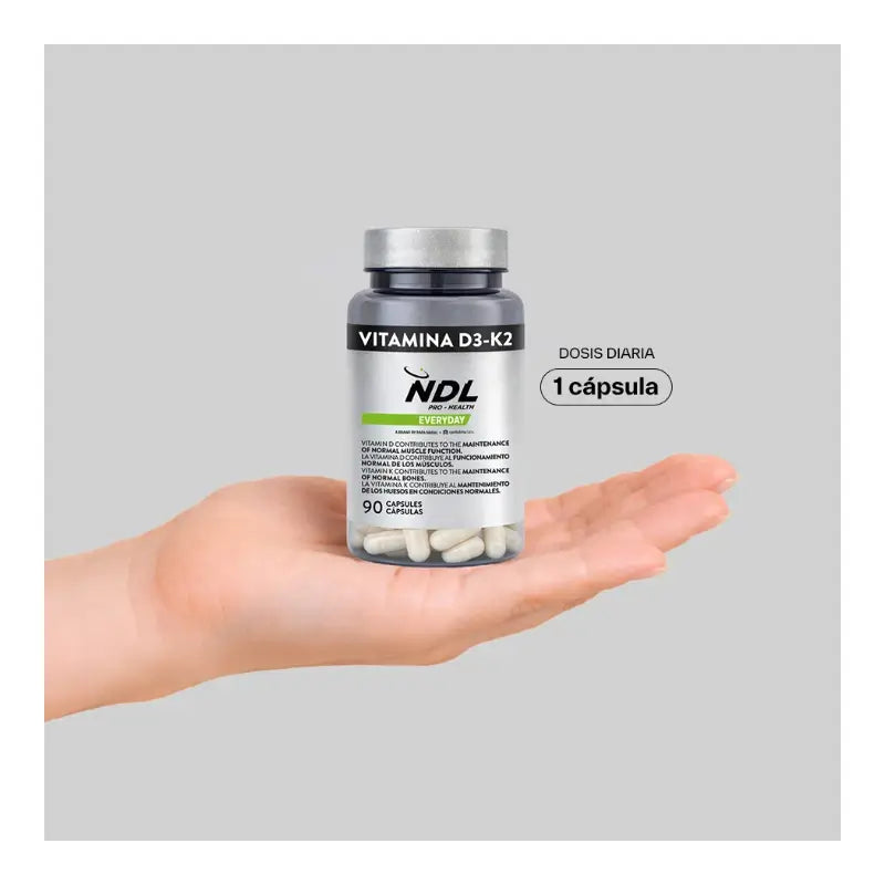 Ndl Pro-Health  Vitamines D3 et K2, 90 gélules