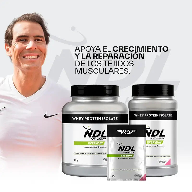 Ndl Pro-Health Whey Protein Isolate - Isolat de protéines, Strawberry Sensation , 1 kg