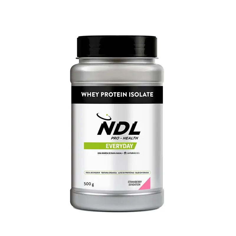 Ndl Pro-Health Whey Protein Isolate - Protéines isolées, Fraise Sensation , 500 g