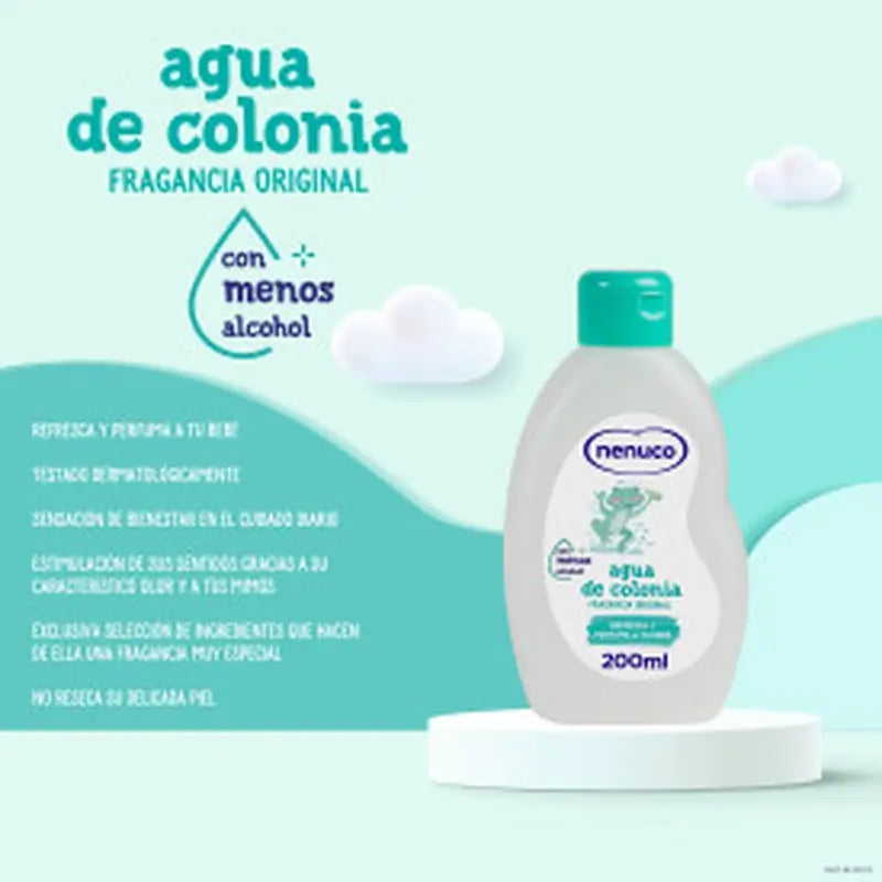 NENUCO Trousse de toilette en tissu pour bébé avec savon et eau de toilette, 2x200 ml.