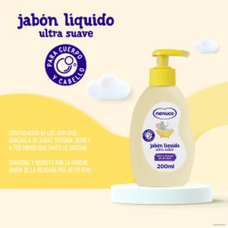 NENUCO Trousse de toilette en tissu pour bébé avec savon et eau de toilette, 2x200 ml.