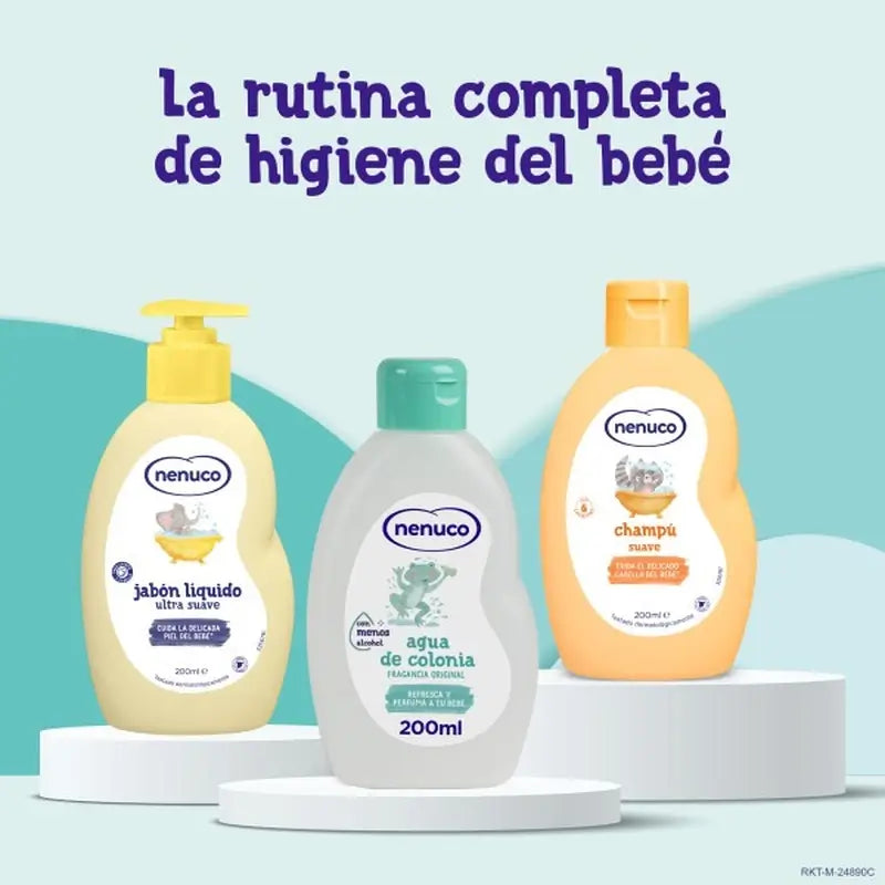 Nenuco Baby Pack Porte-bébé Grenouille, avec Cologne, Savon et Shampoing, 3x200ml