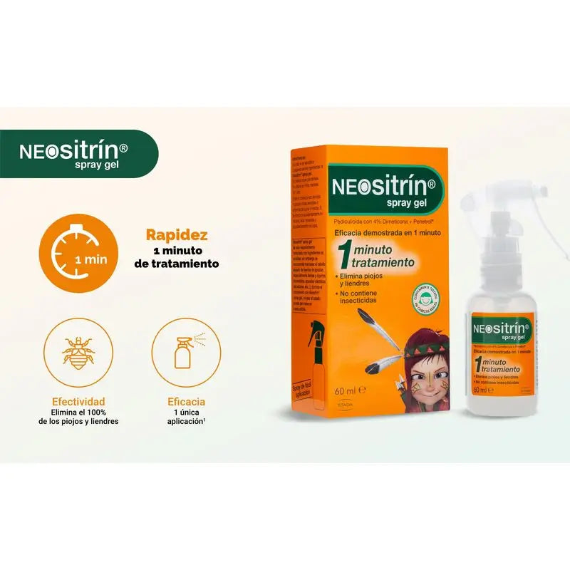 NEOsitrin® Spray gel liquide anti-poux 100 ml