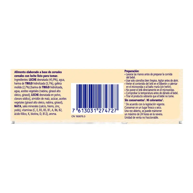 Nestlé Brik Milk & Cereals 8 Cereals with Maria Biscuit, 2X250 g