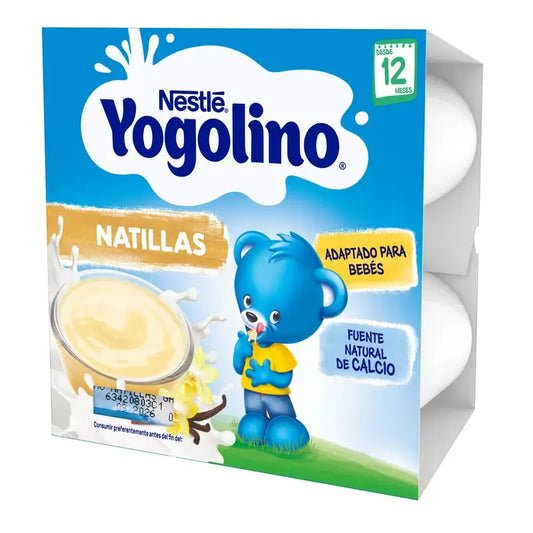Nestlé Yogolino Desserts Crème pâtissière aromatisée à la vanille, 4X100 g