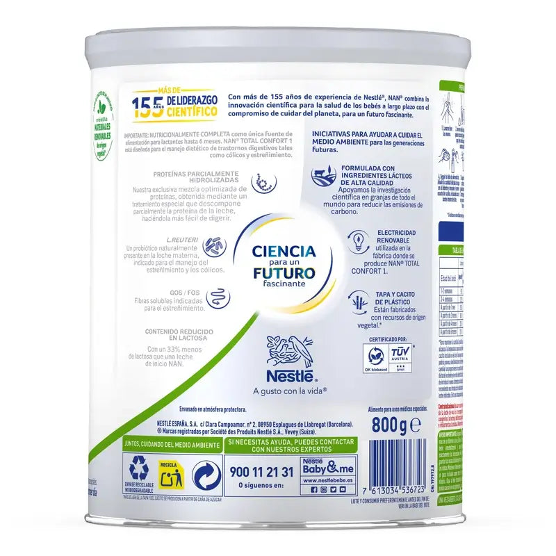 Lait infantile Nestlé Nan Total Comfort 1, 800g