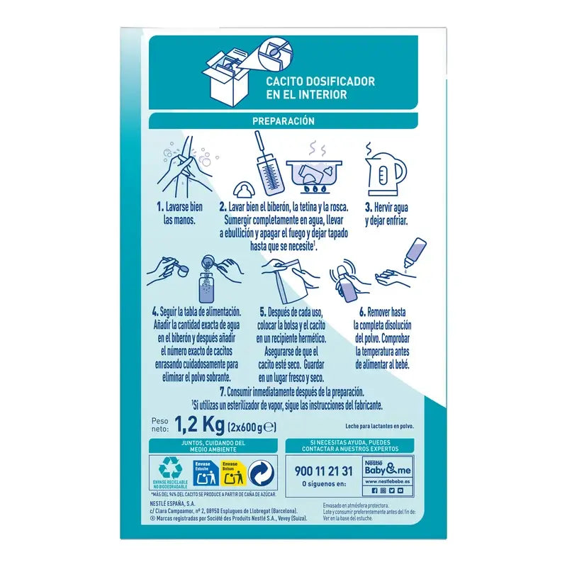 Nestlé Nan Optipro 1 Lait de démarrage, 1200 g