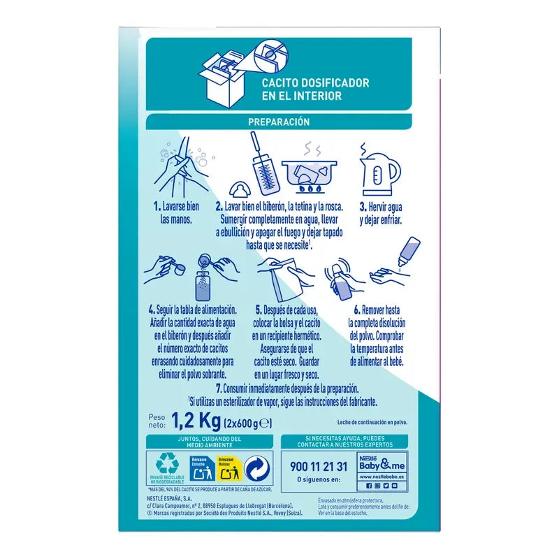 Lait maternisé Nestlé Nan Optipro 2, 1200g