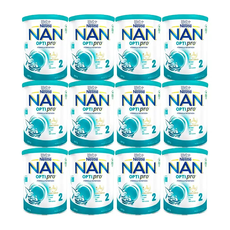 Lait maternisé Nestlé Nan Optipro 2, 12X800g