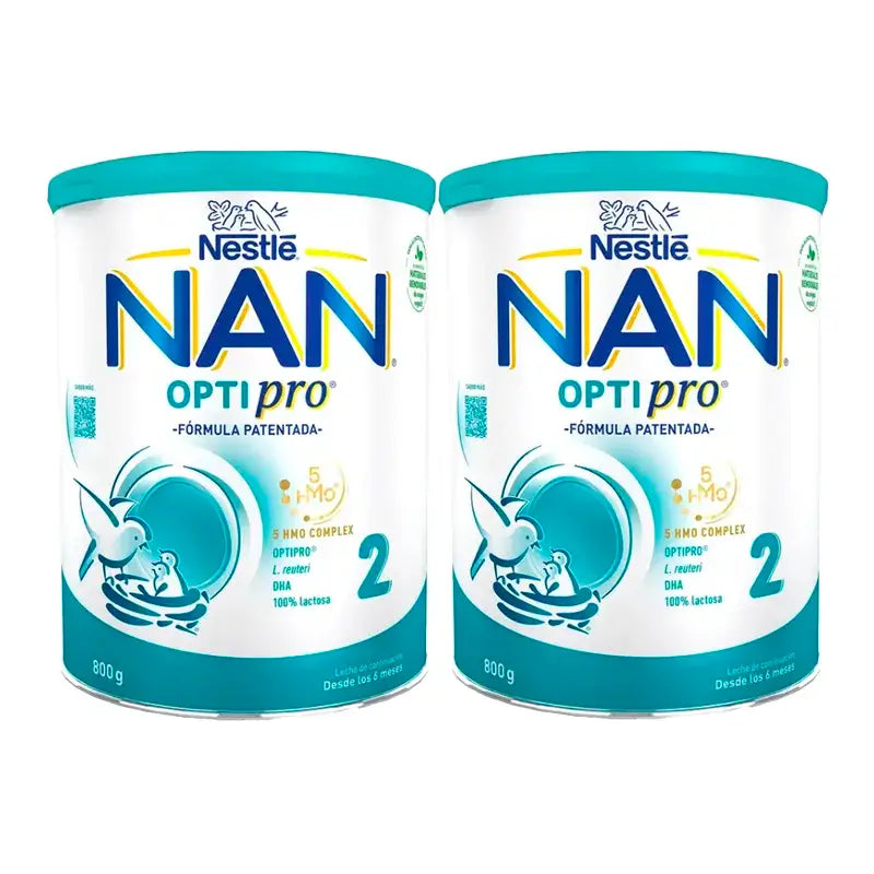 Nestlé Nan Optipro 2 lait maternisé, 2X800g