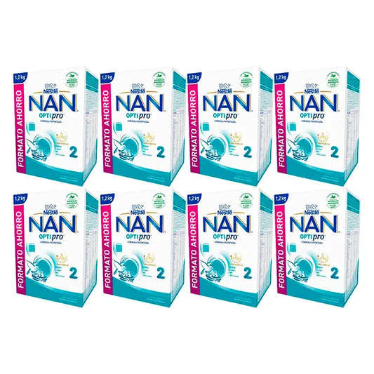 Nestlé Nan Optipro 2 lait maternisé, 8X1200g