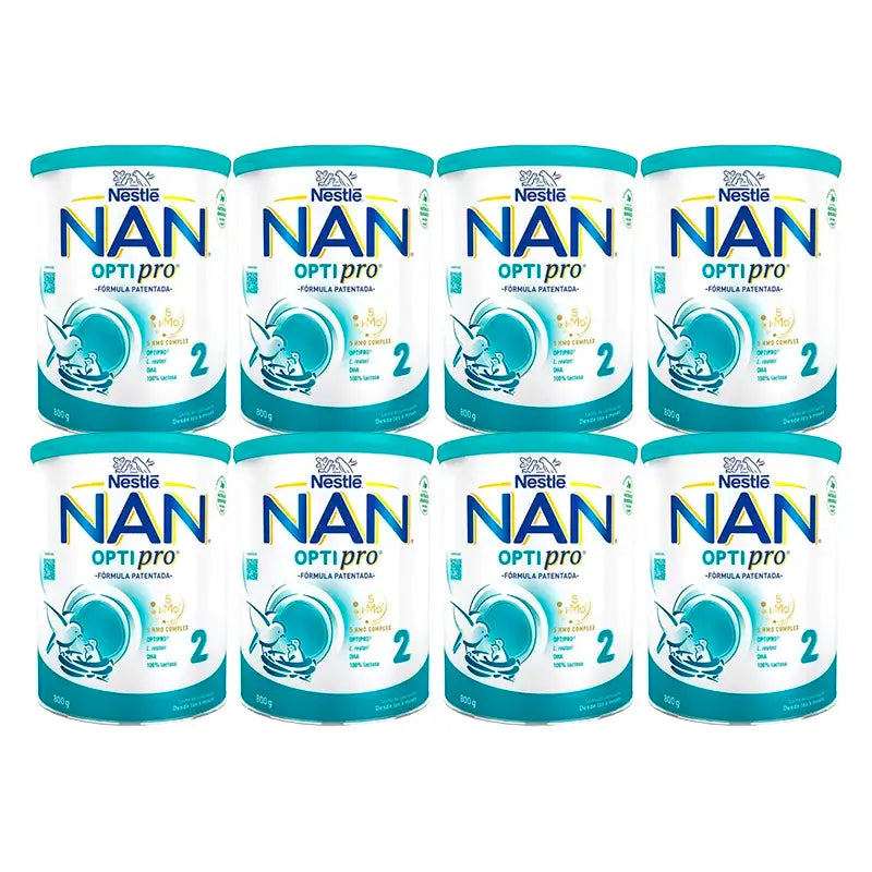 Nestlé Nan Optipro 2 lait maternisé, 8X800g