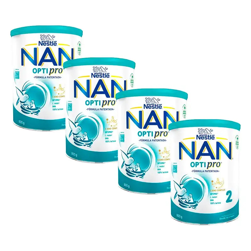 Lait de suite Nestlé Nan Optipro 2, paquet de 4X800g
