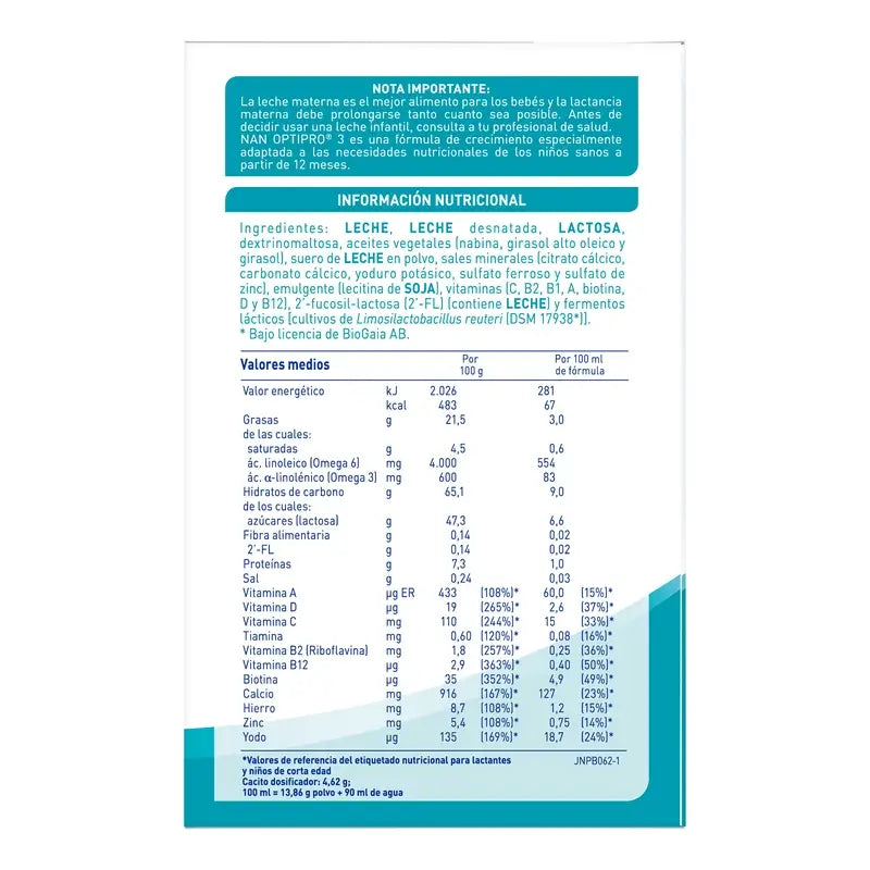 Nestlé Nan Optipro 3 Lait de croissance, 1200g