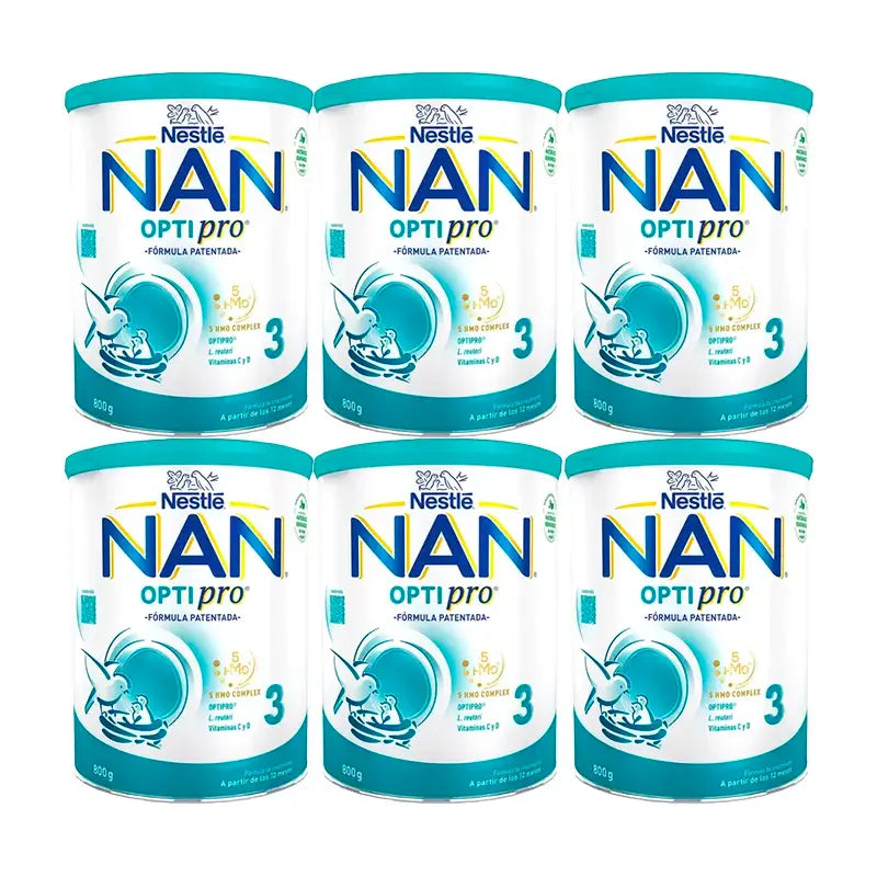 Nestlé Nan Optipro 3 Lait de croissance, 6x800 g