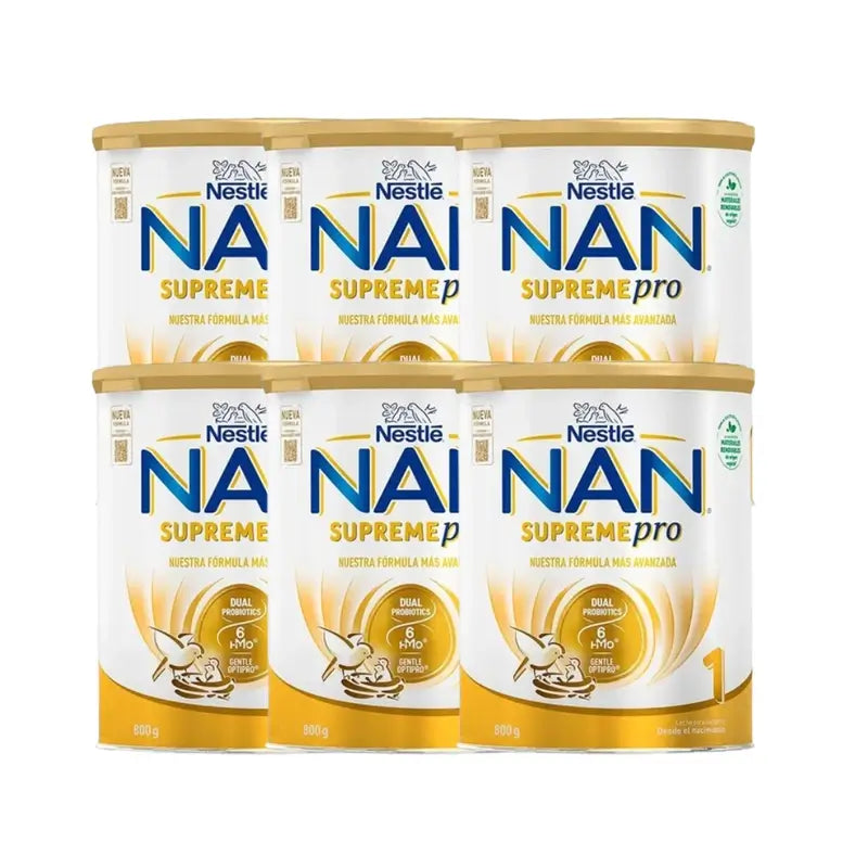 Nestlé Nan Supreme Pro 1 Lait de démarrage, paquet de 6x800 gr