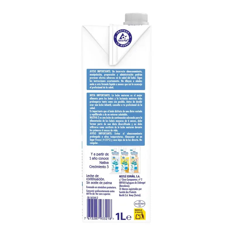 Nestlé Nativa 2 liquide, 1L