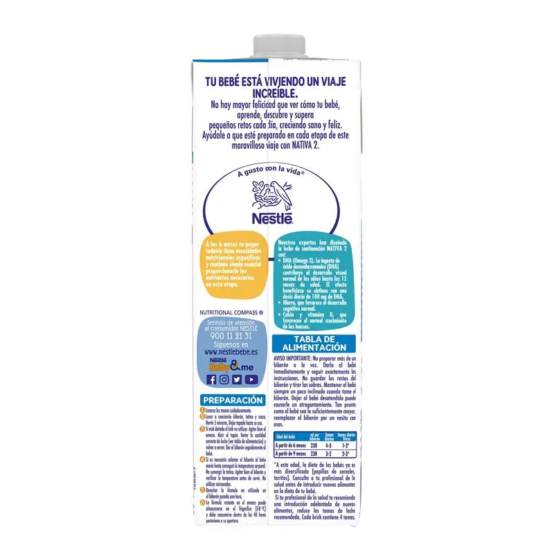 Nestlé Nativa 2 liquide, 1L