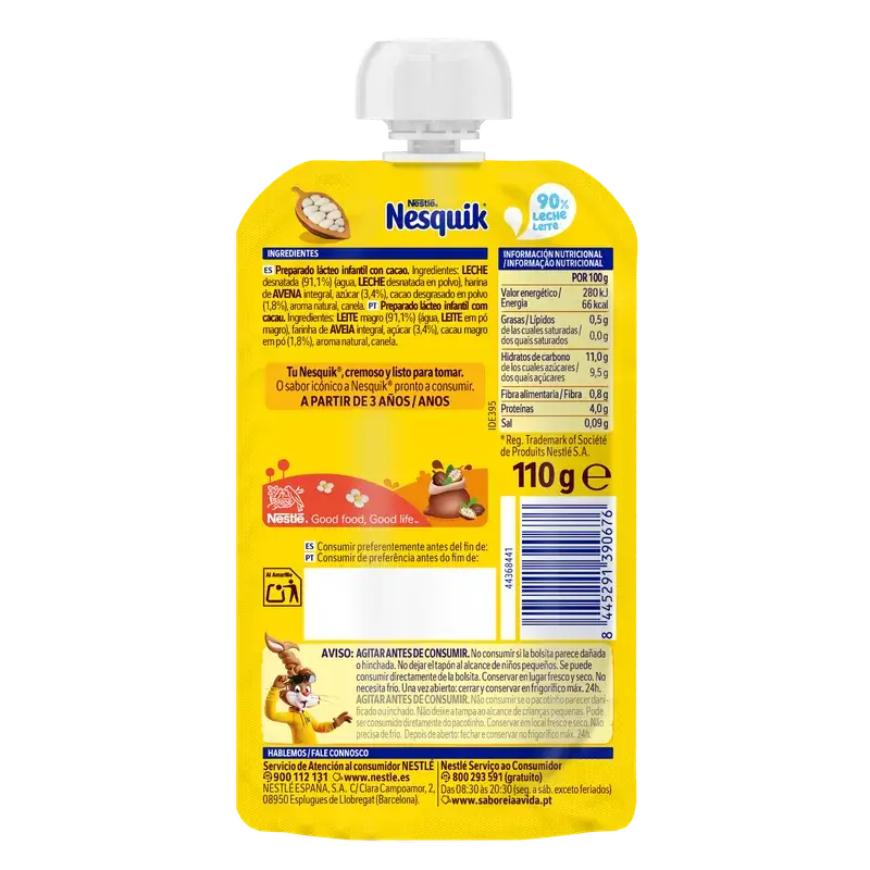 Nestlé Nesquik Cacao, paquet de 16 x 110 g