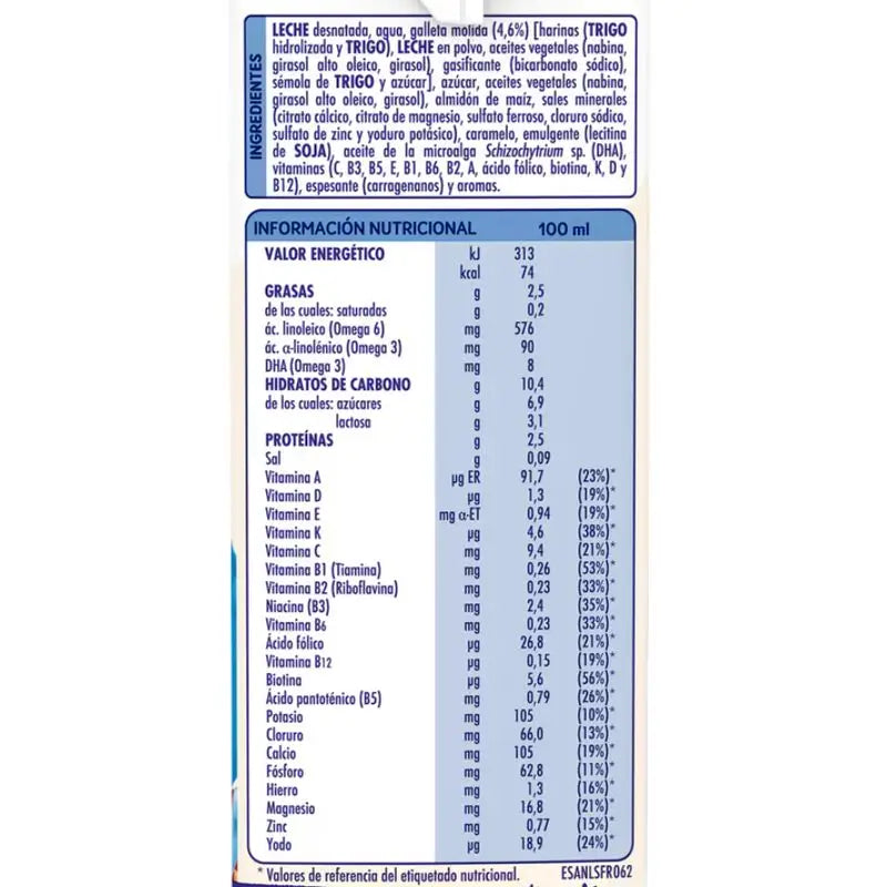 Nestlé Nativa 6 paquets de biscuits de croissance, 1l 4 ans