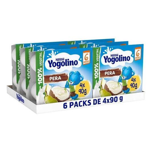 Pack 6 Yogolino noix de coco poire, 4x90g