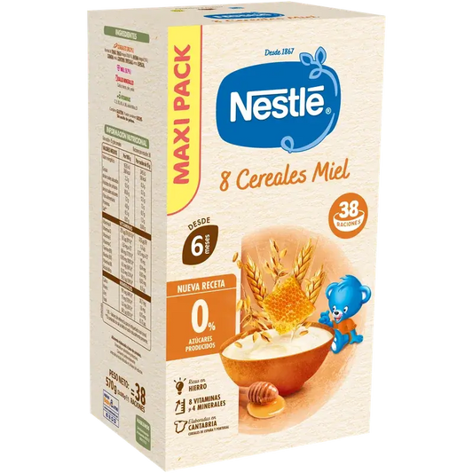Nestlé, bouillie aux 8 céréales et au miel, 570 g