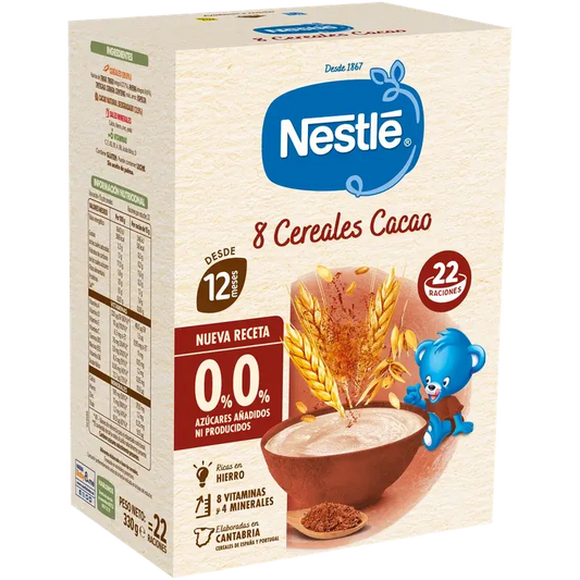 Nestlé Bouillie aux 8 céréales 0 % de cacao, 330 g