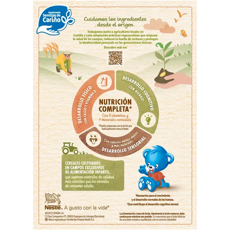 Nestlé Bouillie aux 8 céréales 0 % biscuit, 330 g