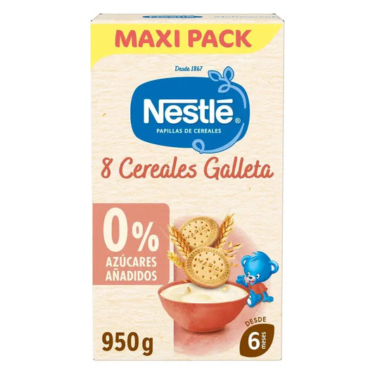 NESTLÉ Papilla 8 Céréales avec biscuits Maria 950g