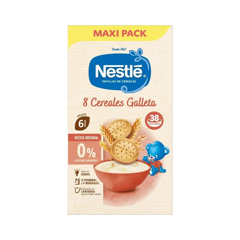 NESTLÉ Papilla 8 Céréales avec biscuits Maria 950g