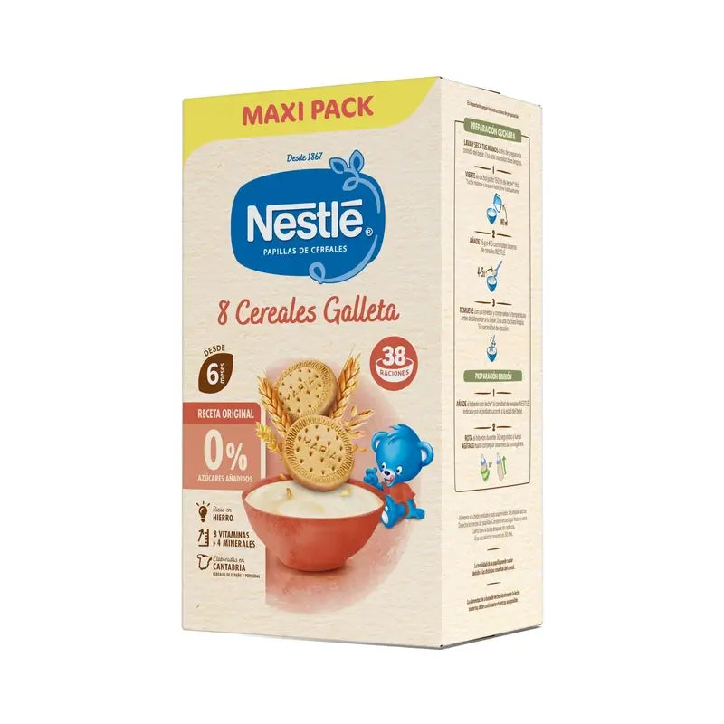 NESTLÉ Papilla 8 Céréales avec biscuits Maria 950g