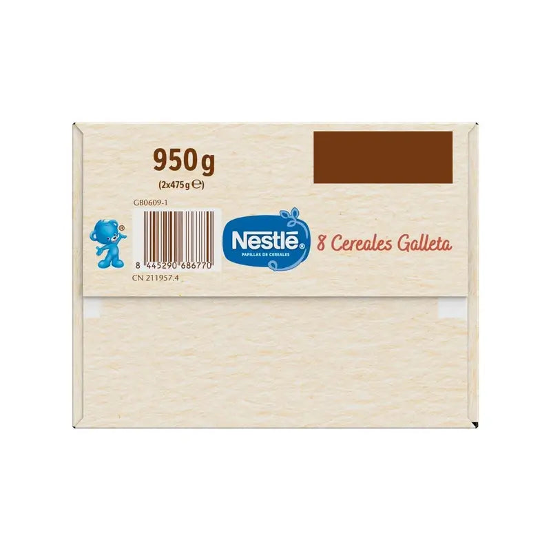 NESTLÉ Papilla 8 Céréales avec biscuits Maria 950g