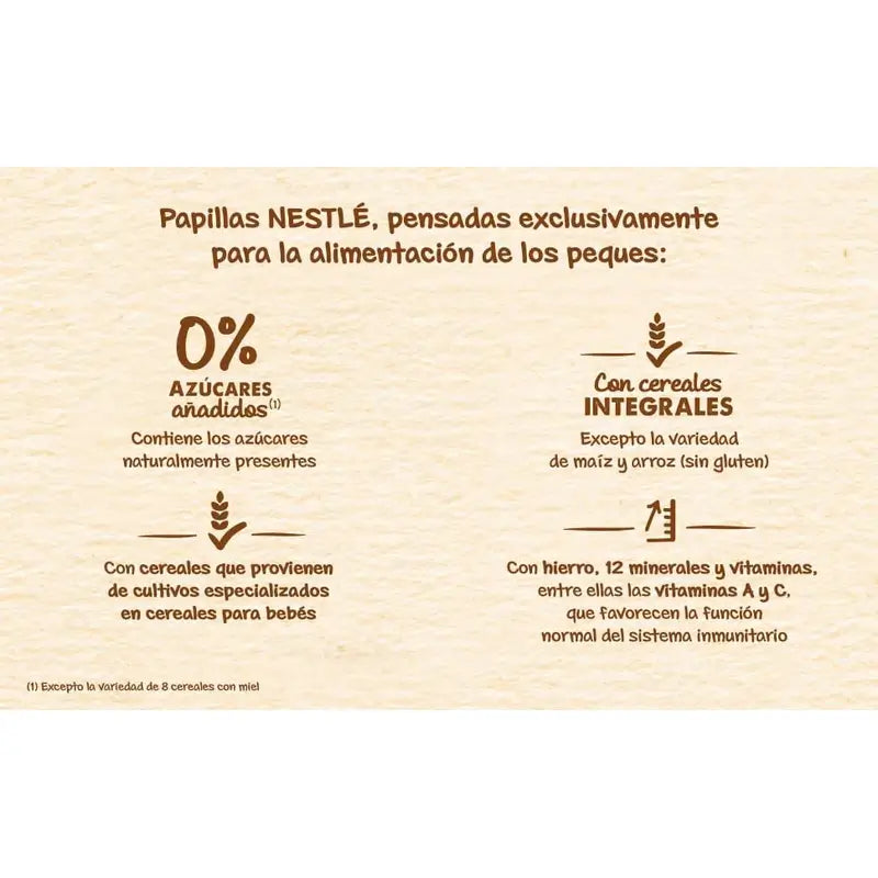 NESTLÉ Papilla 8 Céréales avec biscuits Maria 950g
