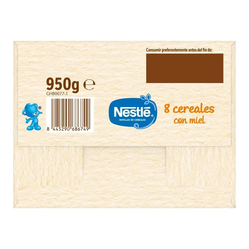 NESTLÉ Papilla 8 Céréales avec miel, 950g