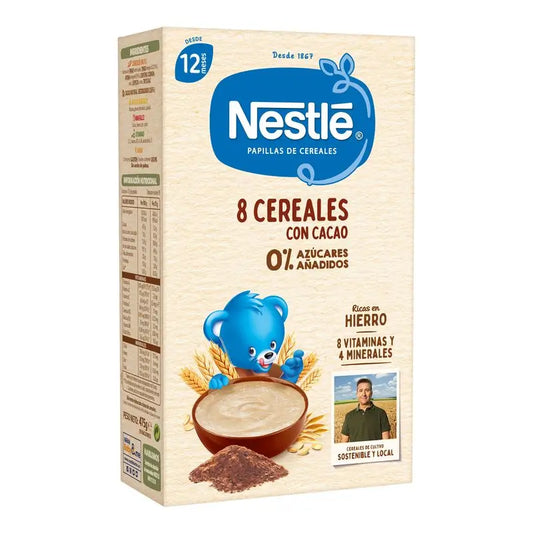 Alimentation pour bébés Nestlé 8 céréales avec cacao, 475g