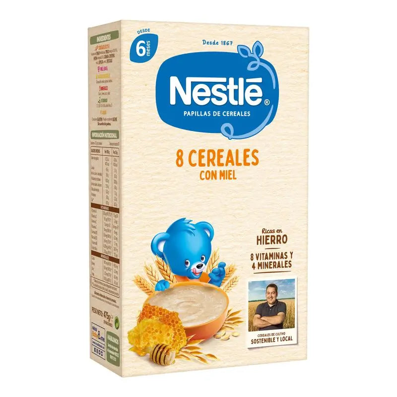 Nestlé Baby Food 8 Cereals With Honey, 475g