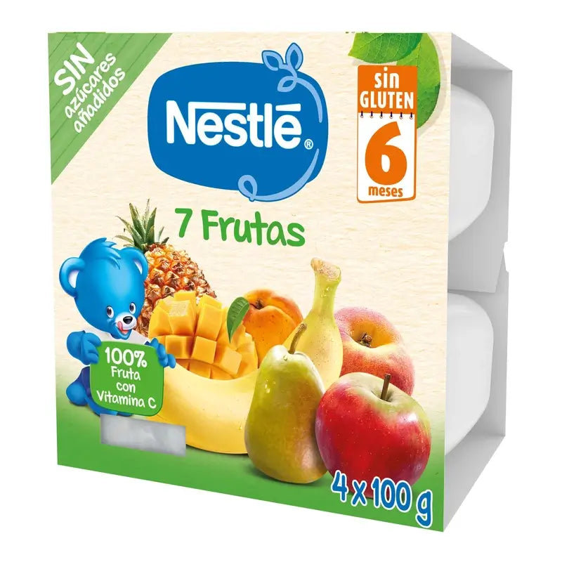 Portion de fruits Nestlé Puree 7, 4X100g