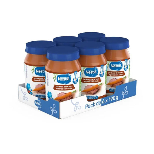 Nestlé Savoury Beef Savoury Garden Jar , 190g x 6 unités