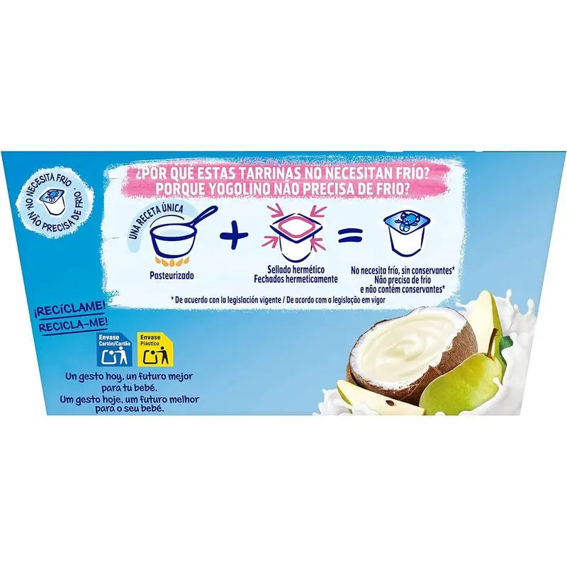 Yogolino Noix de Coco Poire , 4x90g